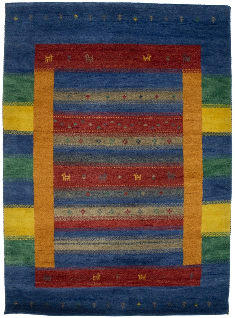 ft Indo-Gabbeh Multicolored Tribal Stripes Design Rug Plush Oriental Carpet 5X7: ft Indo-Gabbeh Multicolored Tribal Stripes Design Rug Plush Oriental Carpet 5X7 This listing features ft Indo-Gabbeh Multicolored Tribal Stripes Design Rug Plush Oriental Carpet 5X7. Item specifics ar