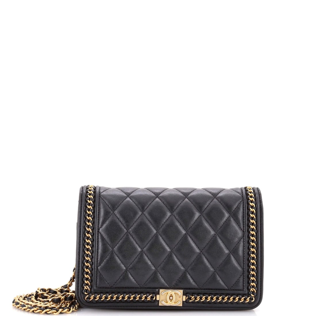 Lambskin Chanel Chain Around Boy Wallet on Chain Quilted: Lambskin Chanel Chain Around Boy Wallet on Chain Quilted This listing features Lambskin Chanel Chain Around Boy Wallet on Chain Quilted. Item specifics are provided below. Item Specifics: Brand: Chane