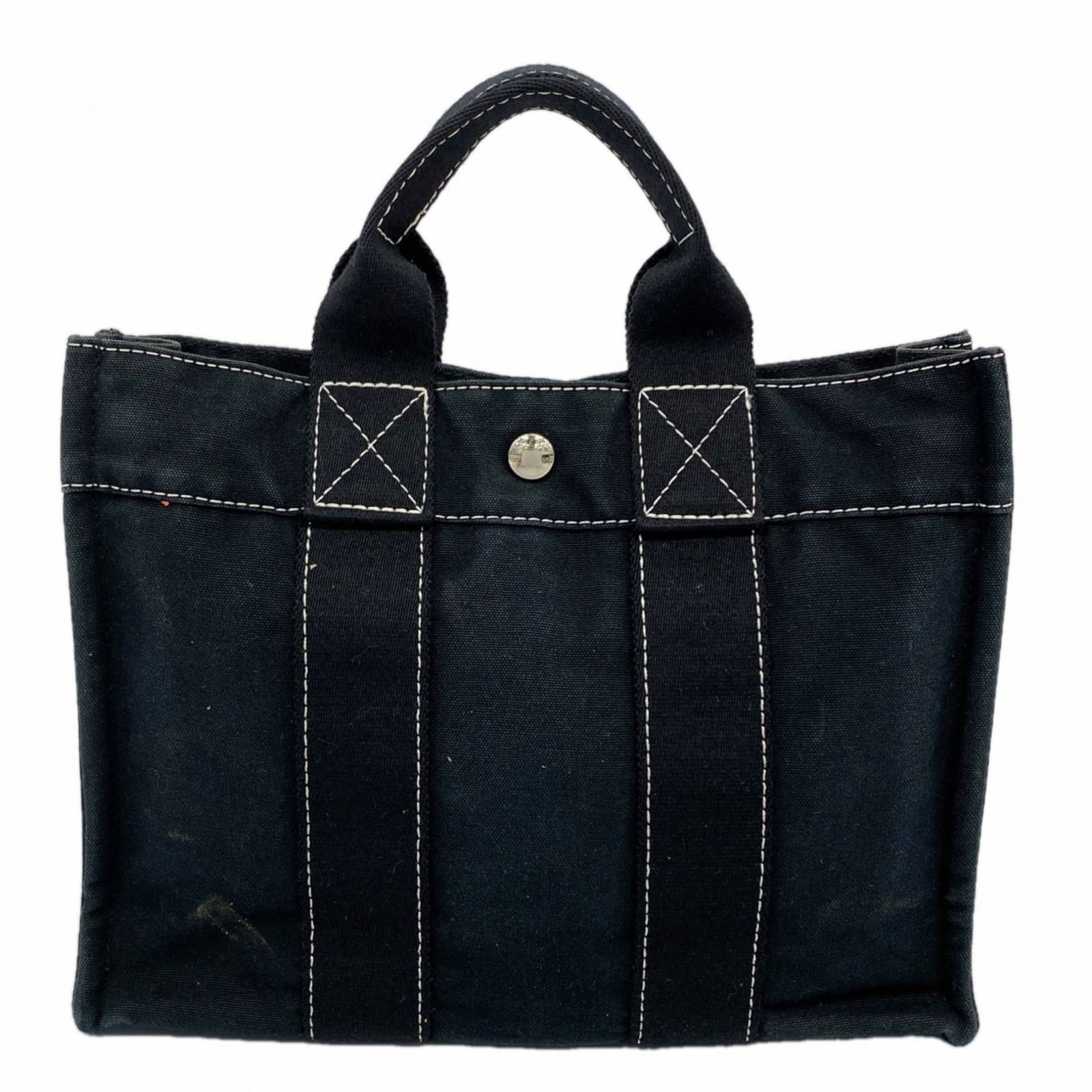 Canvas Hermes Tote Bag: Canvas Hermes Tote Bag This listing features Canvas Hermes Tote Bag. Item specifics are provided below. Item Specifics: Brand: Hermes Type: Tote Bag Material: Canvas Color: Black Hardware Color: Silve