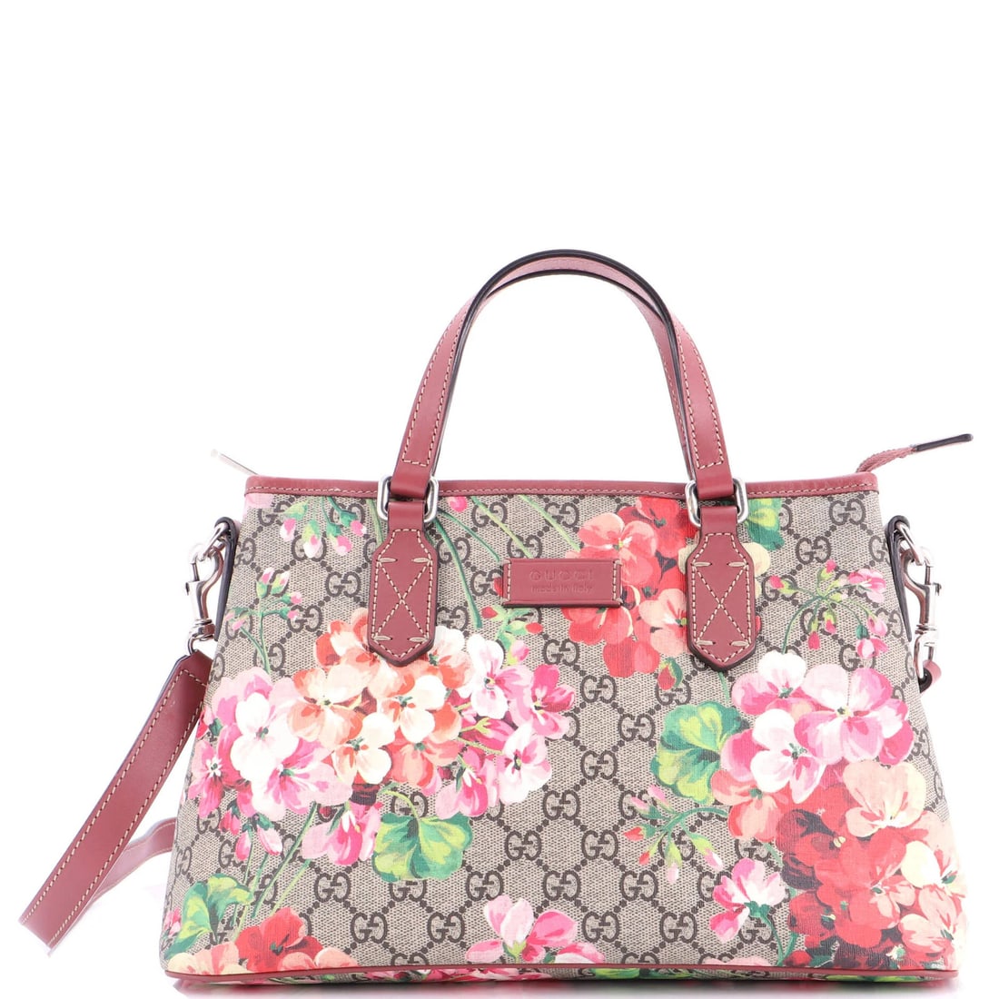 Medium Gucci Convertible Zip Tote Blooms Print GG Coated Canvas: Medium Gucci Convertible Zip Tote Blooms Print GG Coated Canvas This listing features Medium Gucci Convertible Zip Tote Blooms Print GG Coated Canvas. Item specifics are provided below. Item Specifics