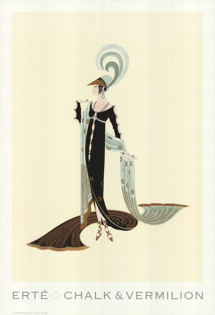 Green ERTE Directoire 38" x 26.25" Poster 1992 Art Deco Multicolor Black: Green ERTE Directoire 38" x 26.25" Poster 1992 Art Deco Multicolor Black This listing features Green ERTE Directoire 38" x 26.25" Poster 1992 Art Deco Multicolor Black. Item specifics are provided bel