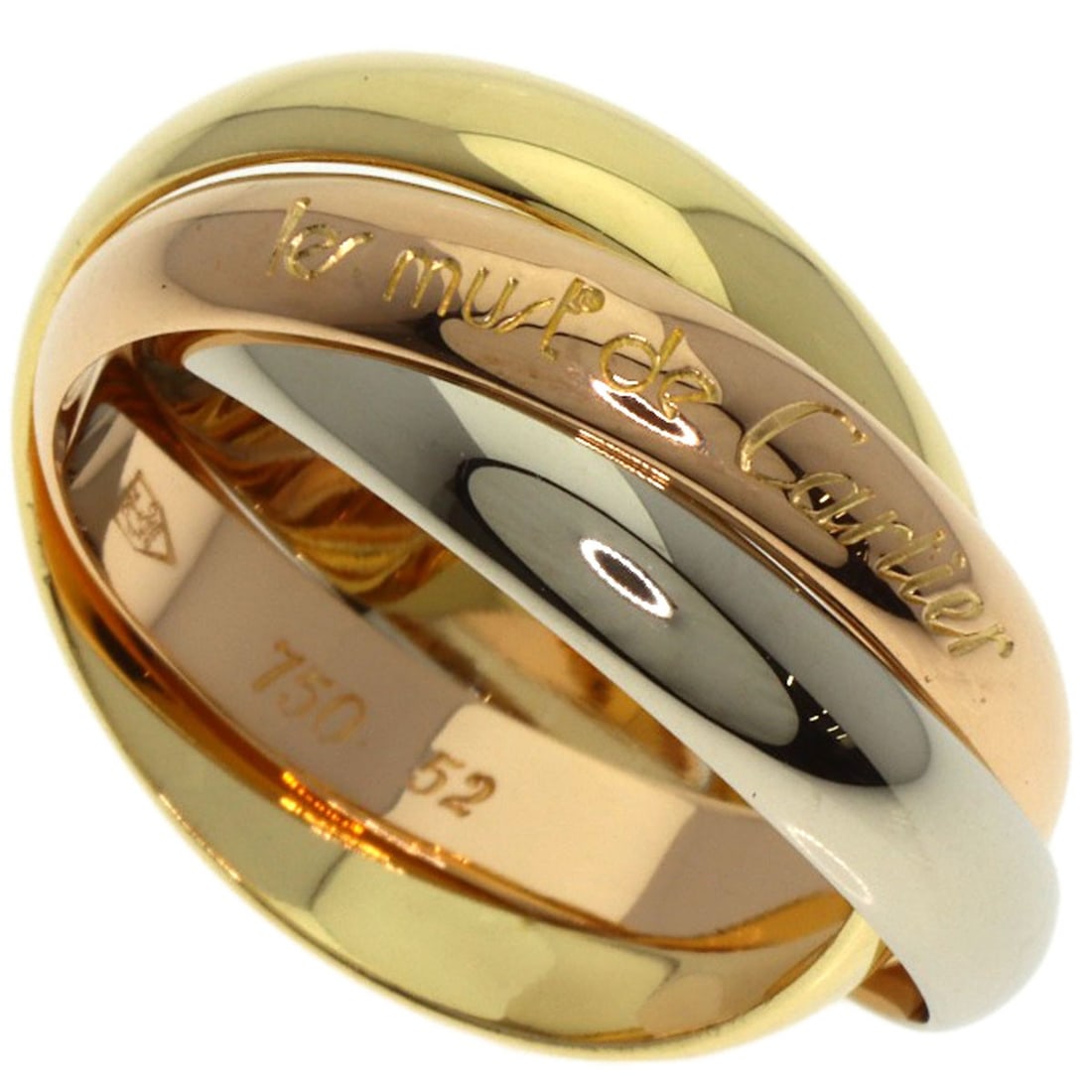 Gold CARTIER Trinity #52 Ring K18 Yellow Gold K18 White: Gold CARTIER Trinity #52 Ring K18 Yellow Gold K18 White This listing features Gold CARTIER Trinity #52 Ring K18 Yellow Gold K18 White. Item specifics are provided below. Item Specifics: Brand: CARTIER