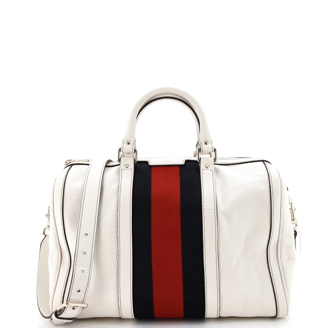 Medium Gucci Vintage Web Boston Bag Leather: Medium Gucci Vintage Web Boston Bag Leather This listing features Medium Gucci Vintage Web Boston Bag Leather. Item specifics are provided below. Item Specifics: Brand: Gucci Exterior Material: Leathe