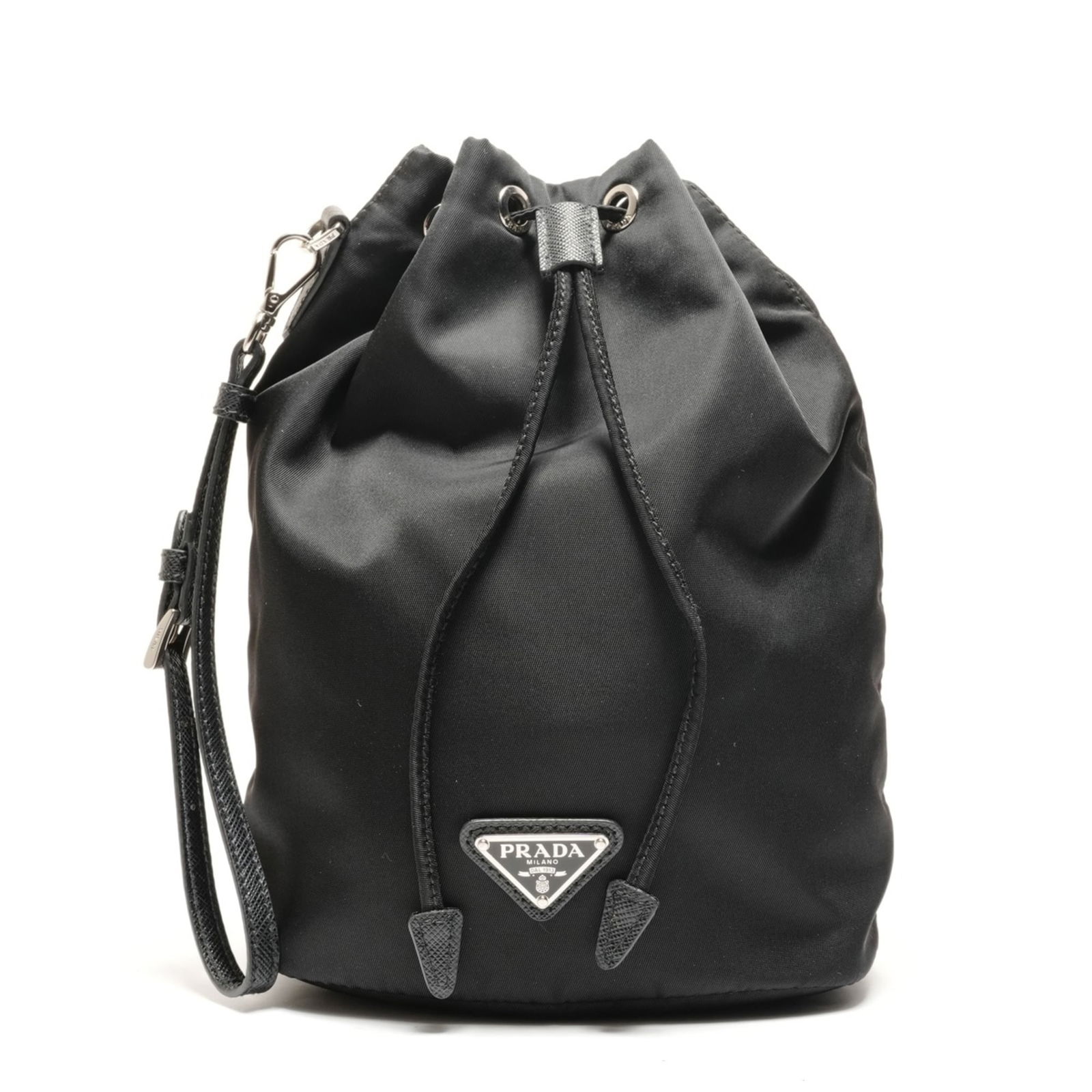 Pouch Nylon - Prada Handbag: Pouch Nylon - Prada Handbag This listing features Pouch Nylon - Prada Handbag. Item specifics are provided below. Item Specifics: Brand: Prada Type: Handbag, Pouch Material: Nylon Color: Black Gender: