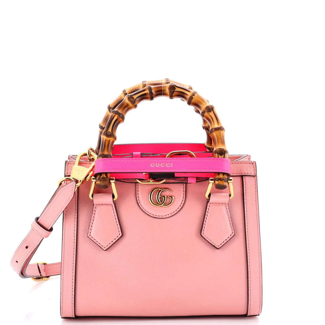 Mini Gucci Diana NM Bamboo Handle Tote Leather (1 of 6)