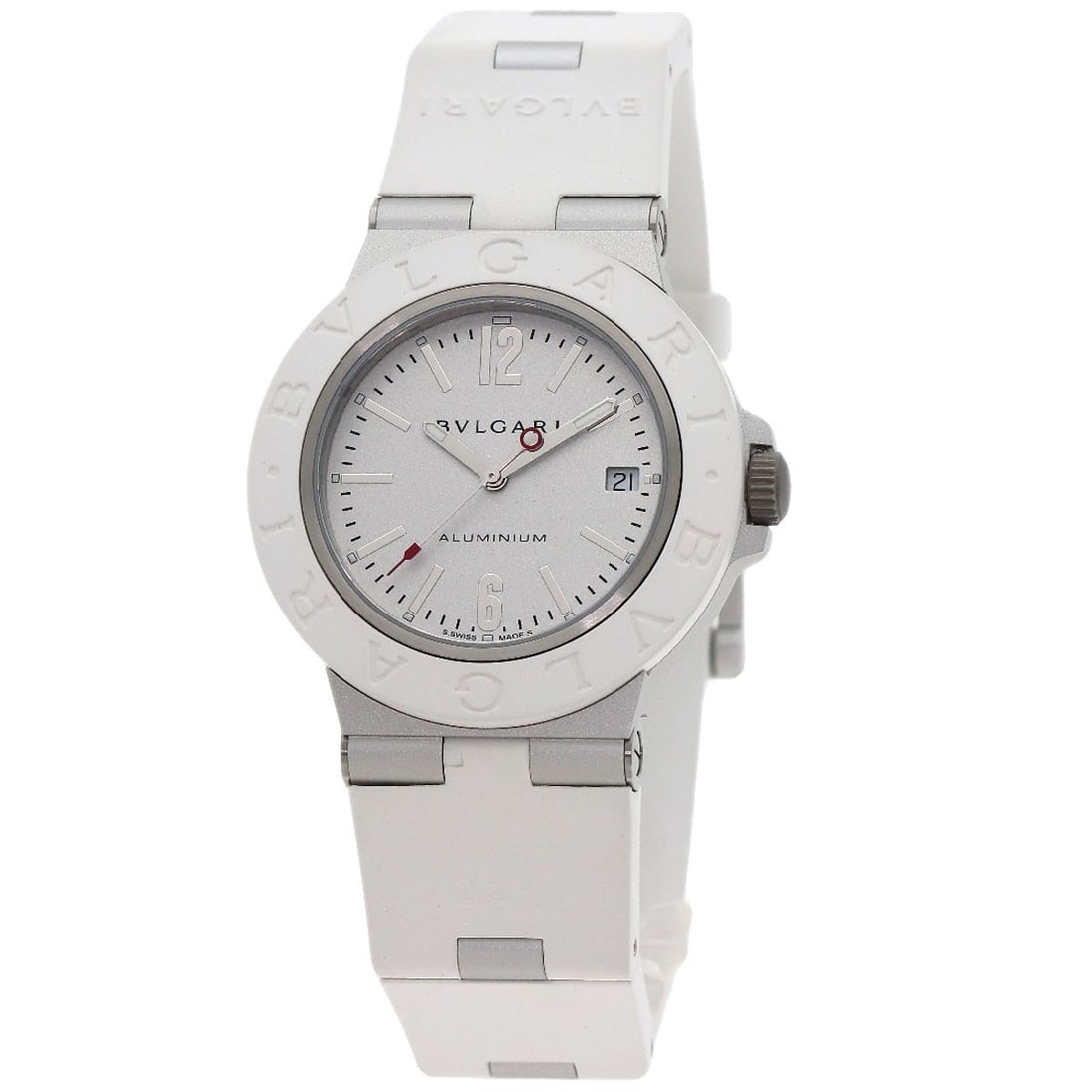 Rubber BVLGARI Aluminum White Watches BB40AT aluminum/: Rubber BVLGARI Aluminum White Watches BB40AT aluminum/ This listing features Rubber BVLGARI Aluminum White Watches BB40AT aluminum/. Item specifics are provided below. Item Specifics: Brand: BVLGARI S
