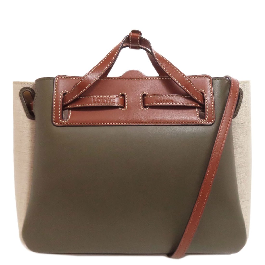 Canvas LOEWE Lazo Mini 2WAY Handbag Calf: Canvas LOEWE Lazo Mini 2WAY Handbag Calf This listing features Canvas LOEWE Lazo Mini 2WAY Handbag Calf. Item specifics are provided below. Item Specifics: Brand: LOEWE Style: Handbag Exterior Materia