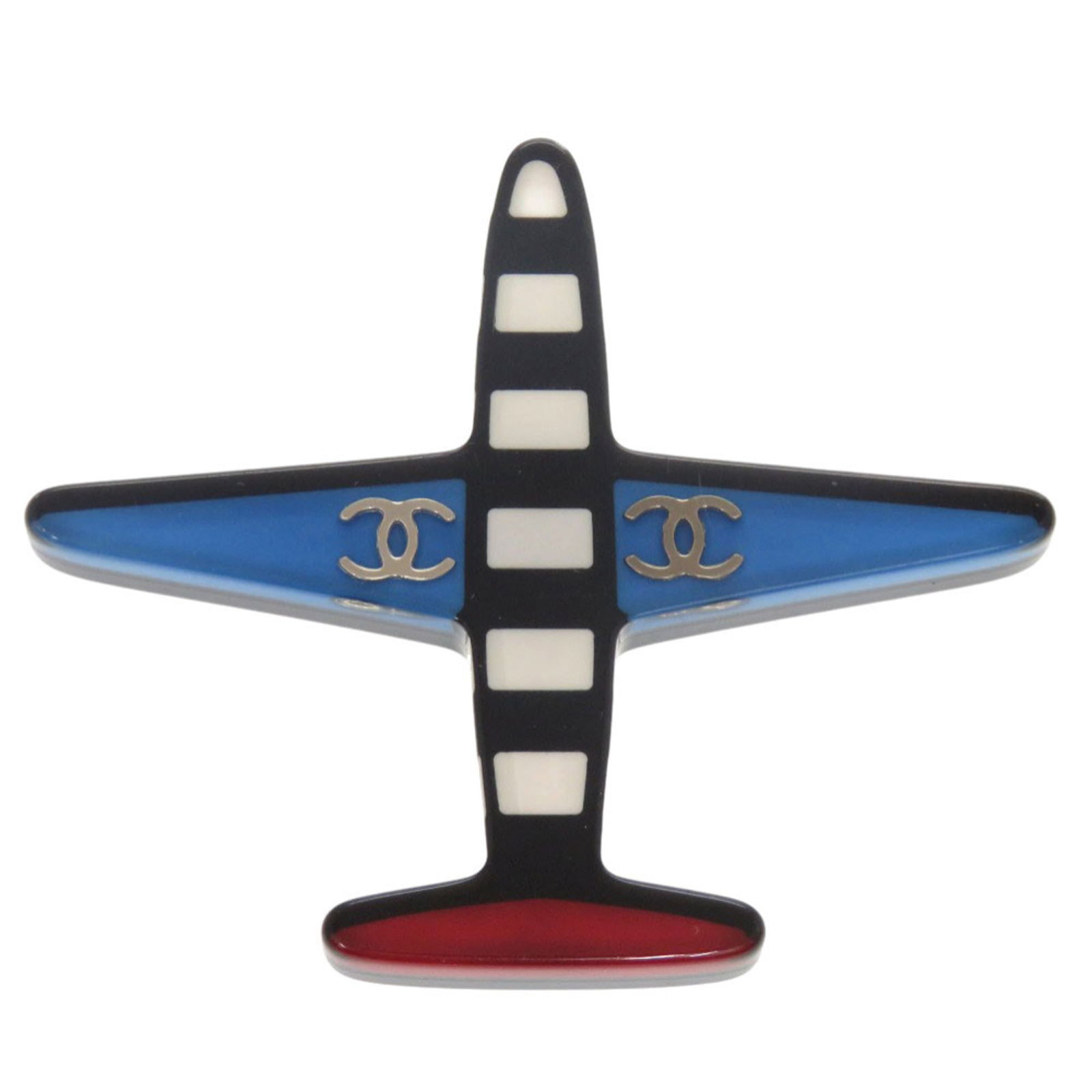 Plastic Chanel Brooch: Plastic Chanel Brooch This listing features Plastic Chanel Brooch. Item specifics are provided below. Item Specifics: Brand: Chanel Type: Brooch Gender: Women Material: Plastic Color: Black, Blue, Whi