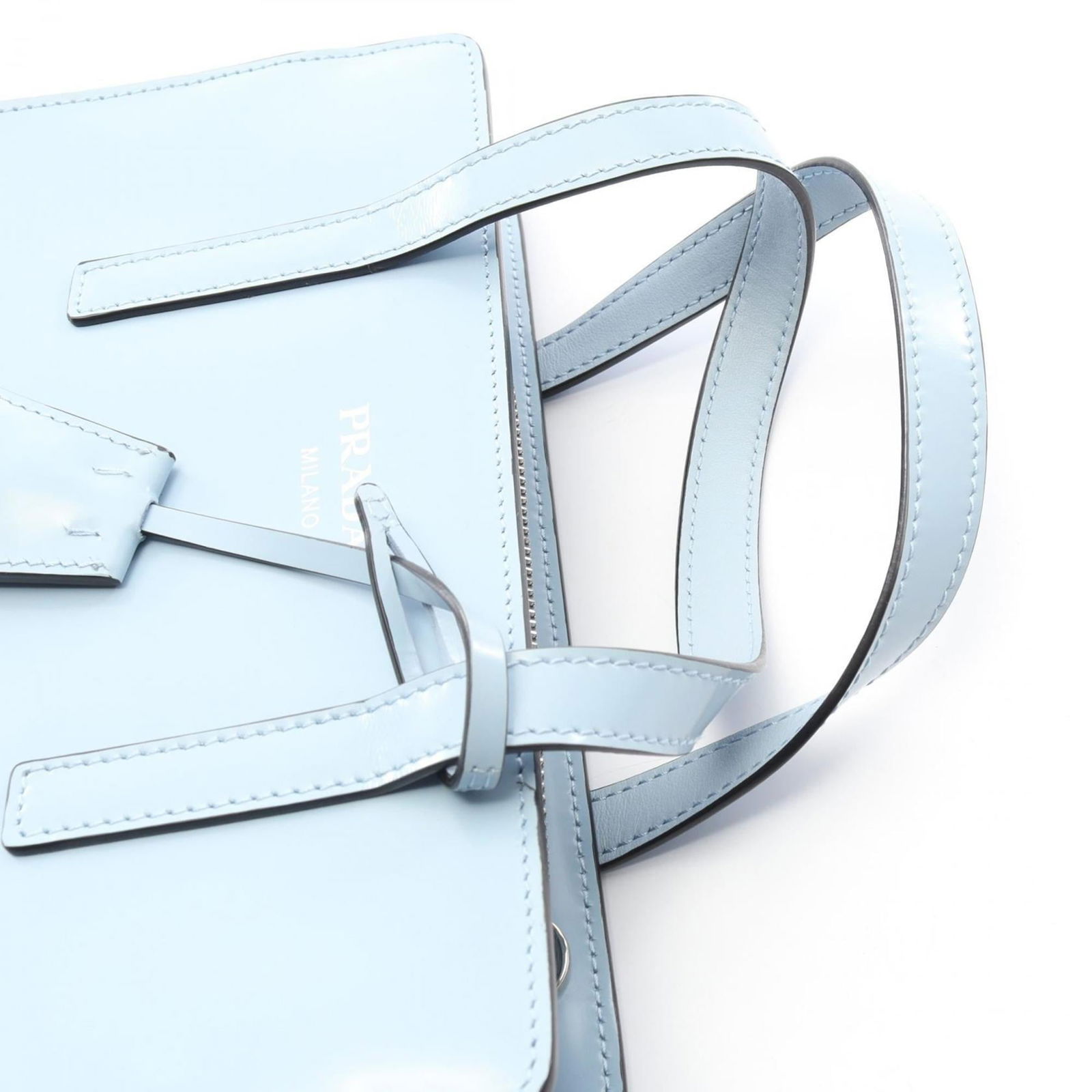 Leather Prada Handbag - 7