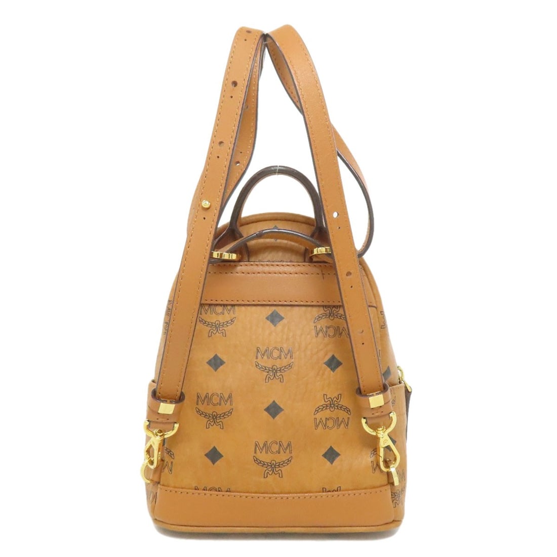 PVC MCM logo Backpack Daypack - 2