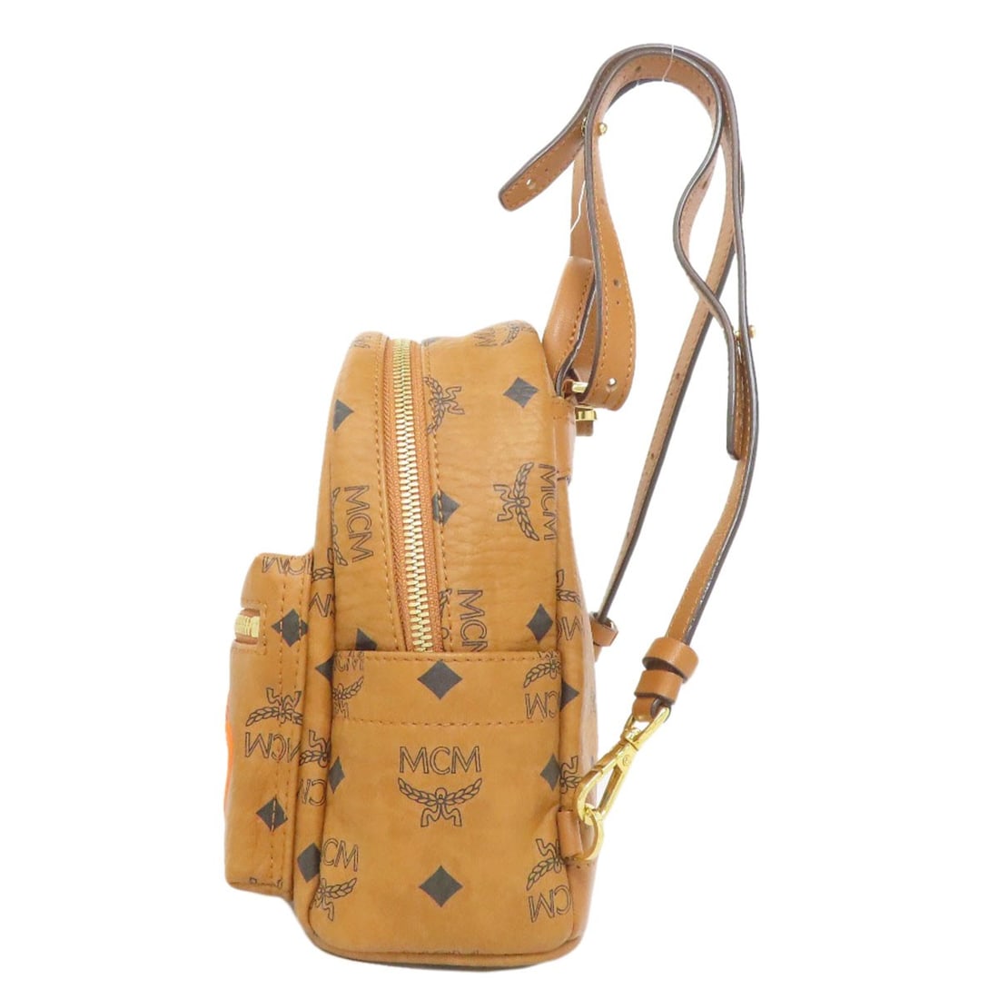 PVC MCM logo Backpack Daypack - 3