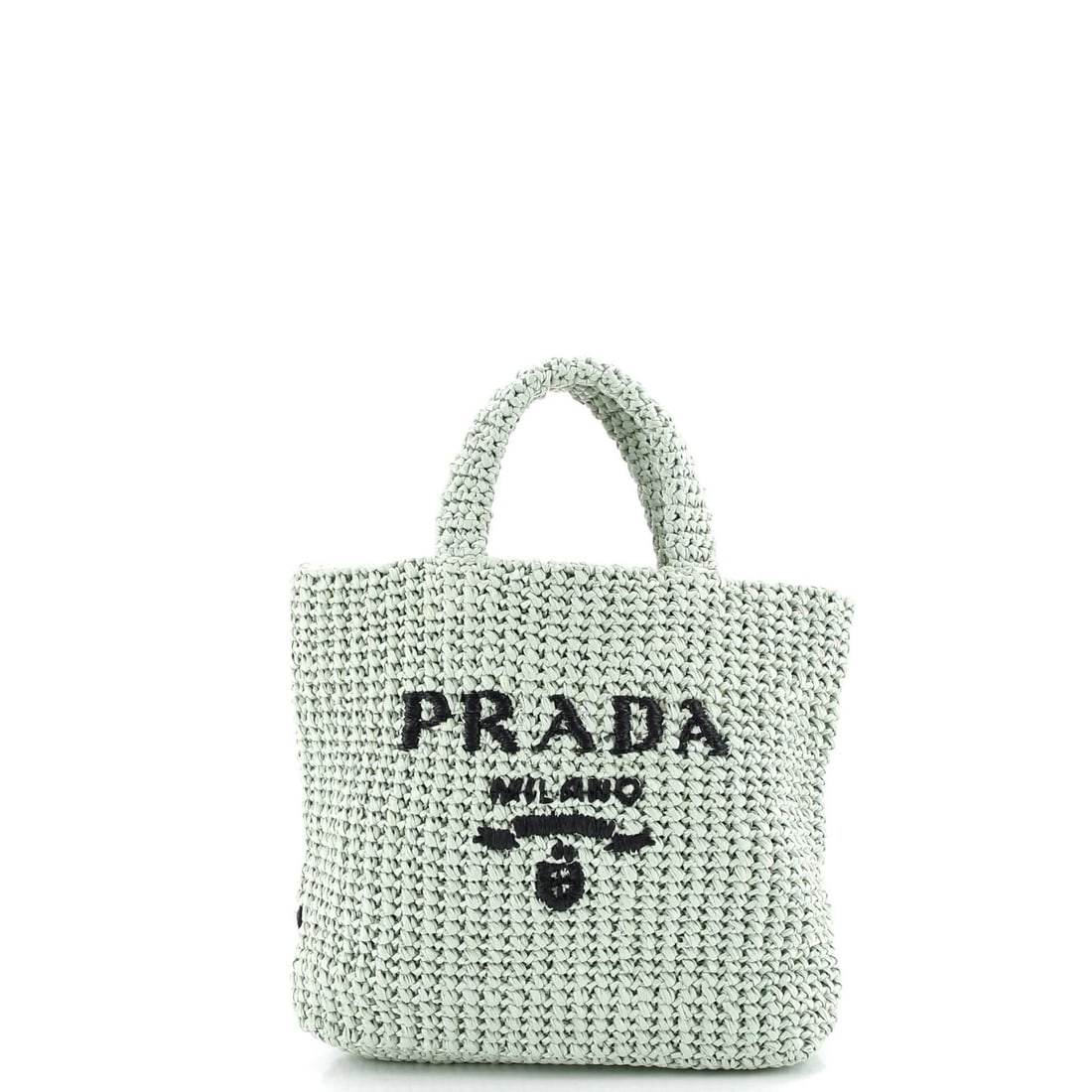 Small Prada Logo Tote Raffia: Small Prada Logo Tote Raffia This listing features Small Prada Logo Tote Raffia. Item specifics are provided below. Item Specifics: Brand: Prada Exterior Material: Raffia Style: Totes Exterior Color: