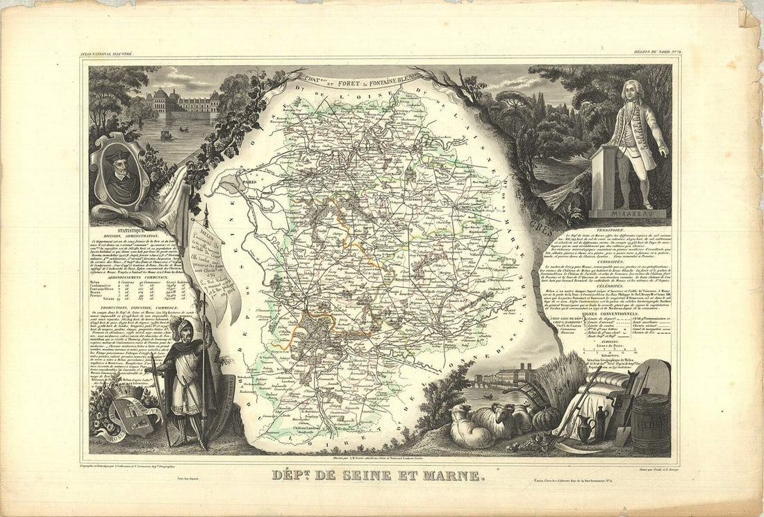 Other VICTOR LEVASSEUR Department of Seine and Marne 14" x 21" Lithograph 1846: Other VICTOR LEVASSEUR Department of Seine and Marne 14" x 21" Lithograph 1846 This listing features Other VICTOR LEVASSEUR Department of Seine and Marne 14" x 21" Lithograph 1846. Item specifics are