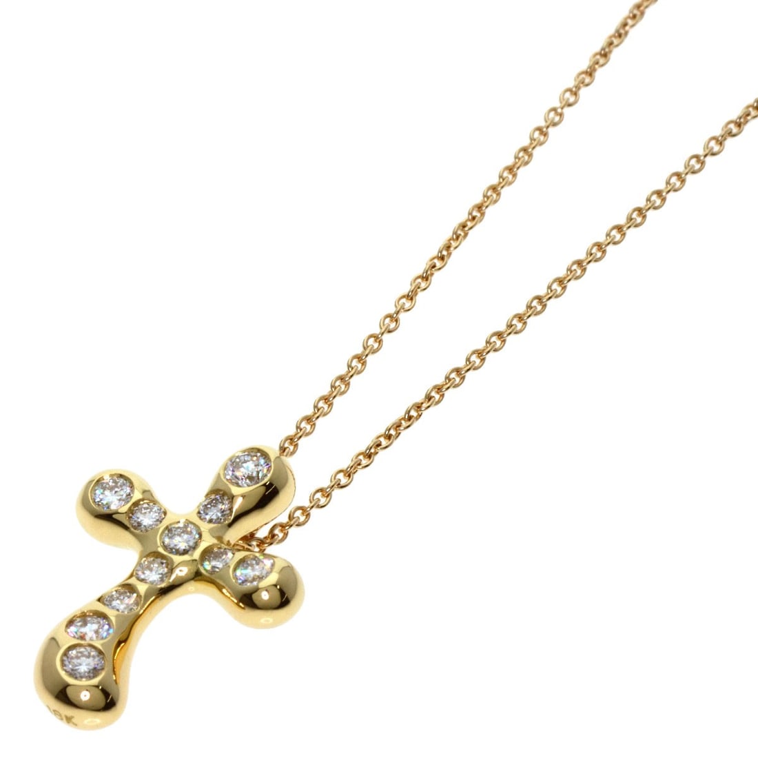 Gold TIFFANY&Co. Elsa Peretti Cross Diamond Necklace K18 Yellow: Gold TIFFANY&Co. Elsa Peretti Cross Diamond Necklace K18 Yellow This listing features Gold TIFFANY&Co. Elsa Peretti Cross Diamond Necklace K18 Yellow. Item specifics are provided below. Item Specifics