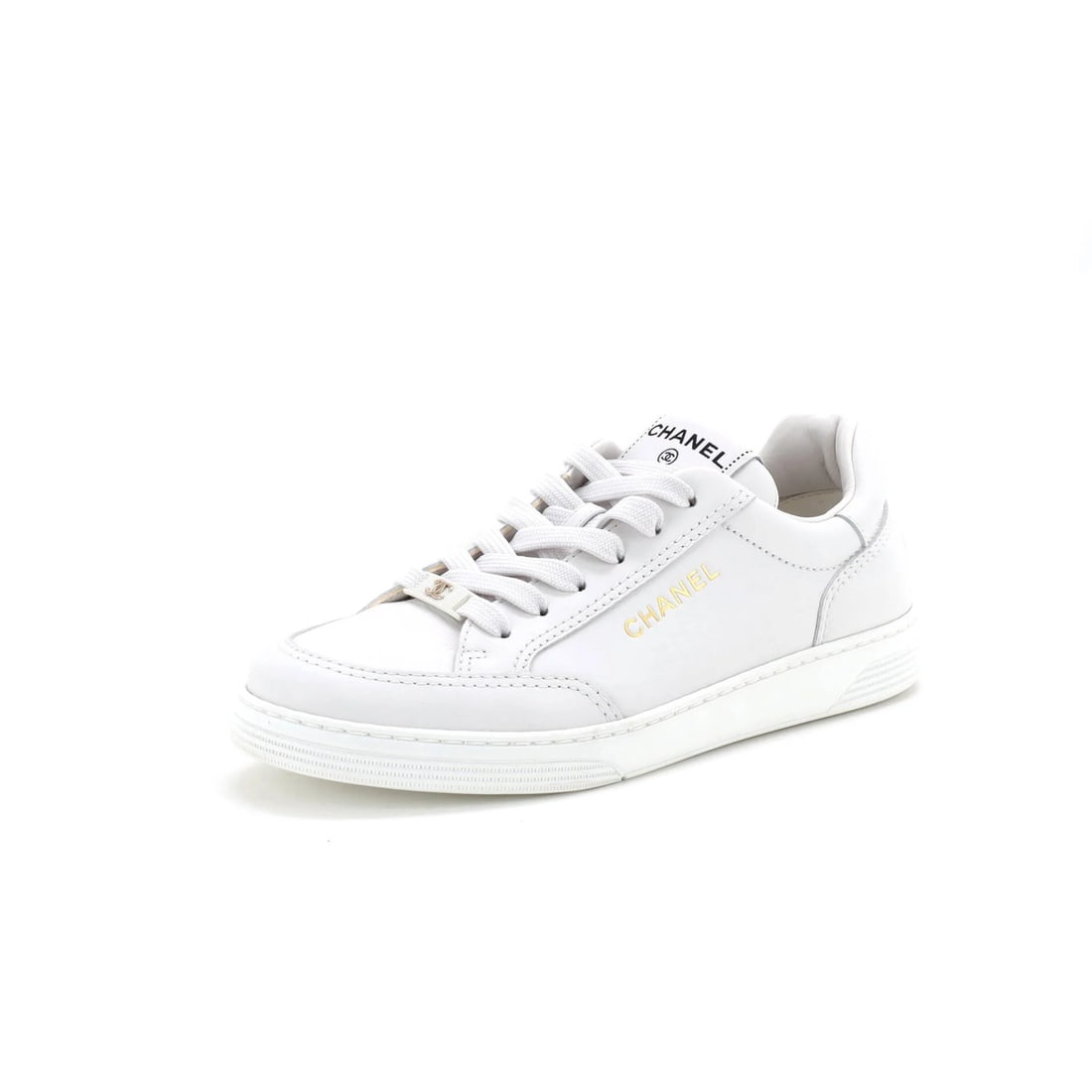 Leather Chanel Women's CC Logo Low-Top Sneakers: Leather Chanel Women's CC Logo Low-Top Sneakers This listing features Leather Chanel Women's CC Logo Low-Top Sneakers. Item specifics are provided below. Item Specifics: Brand: Chanel Us Shoe Size: Us