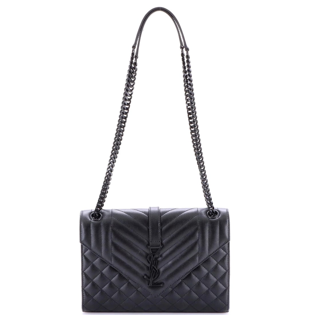 Medium Saint Laurent Classic Monogram Envelope Satchel Mixed Matelasse Leather: Medium Saint Laurent Classic Monogram Envelope Satchel Mixed Matelasse Leather This listing features Medium Saint Laurent Classic Monogram Envelope Satchel Mixed Matelasse Leather. Item specifics are