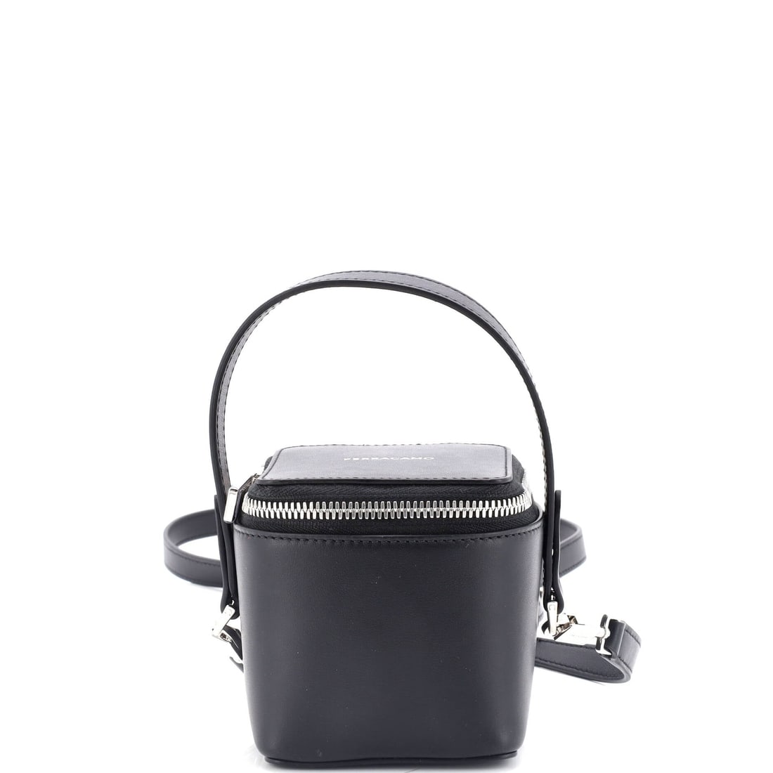 Micro Salvatore Ferragamo Gancicni Top Handle Vanity Case Leather (1 of 6)