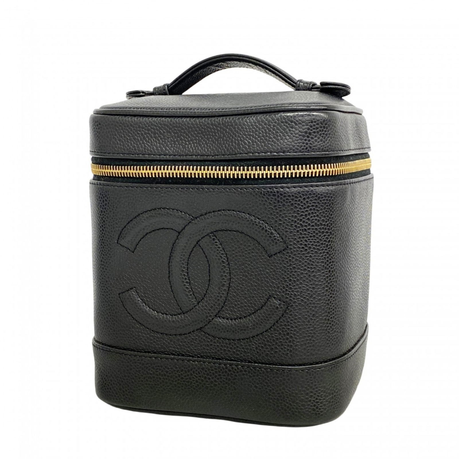Calfskin Chanel Vanity Bag Grained: Calfskin Chanel Vanity Bag Grained This listing features Calfskin Chanel Vanity Bag Grained. Item specifics are provided below. Item Specifics: Brand: Chanel Type: Vanity Bag Material: Grained Calfski