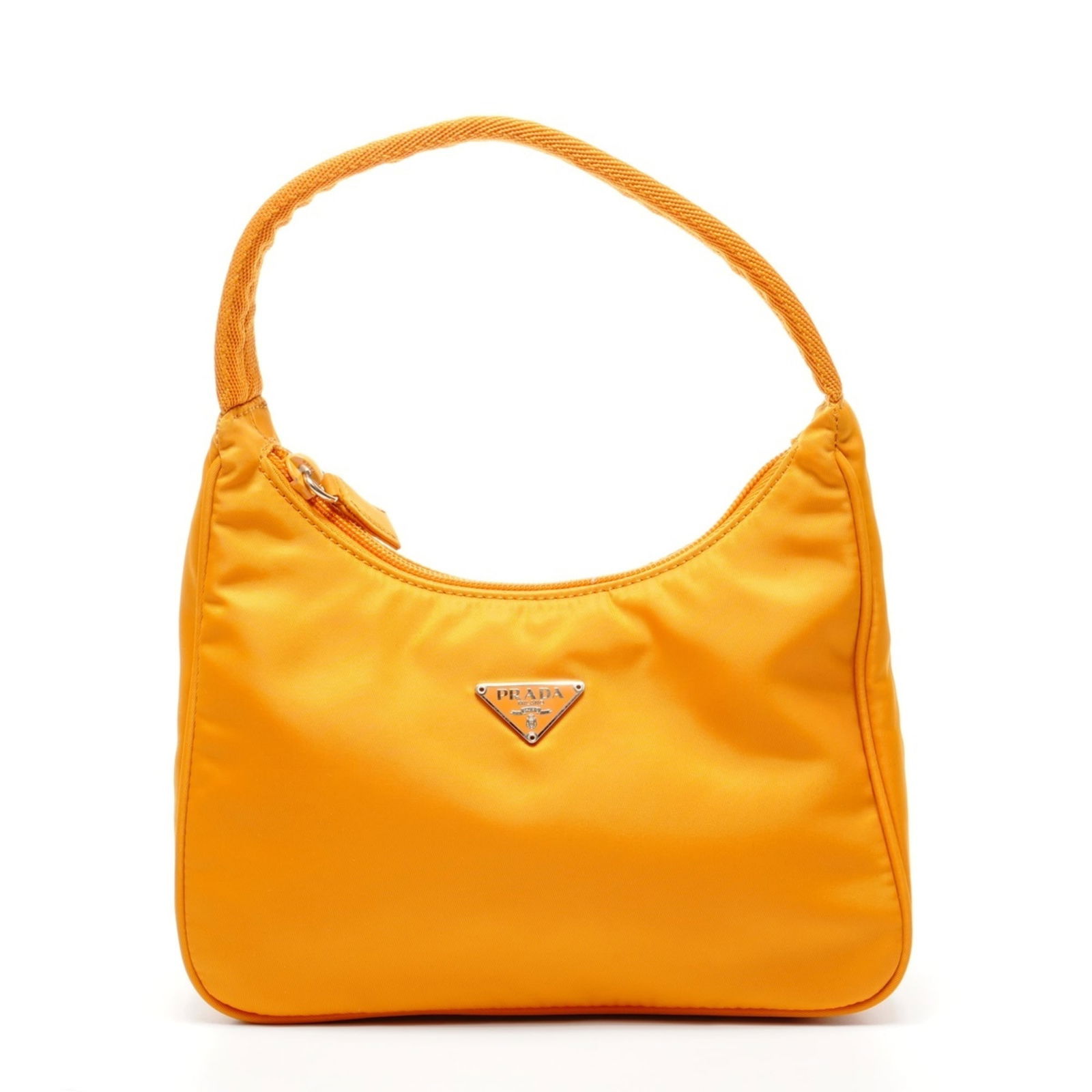 Nylon Prada Handbag: Nylon Prada Handbag This listing features Nylon Prada Handbag. Item specifics are provided below. Item Specifics: Brand: Prada Type: Handbag Material: Nylon Color: Orange Gender: Women Size (Hxwxd): 1