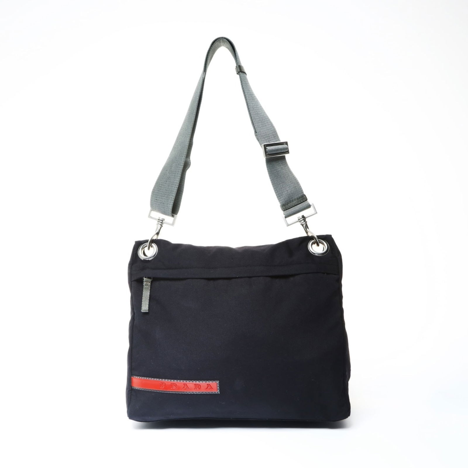 Canvas Prada Shoulder Bag: Canvas Prada Shoulder Bag This listing features Canvas Prada Shoulder Bag. Item specifics are provided below. Item Specifics: Brand: Prada Type: Shoulder Bag Material: Canvas Color: Black Gender: Wome