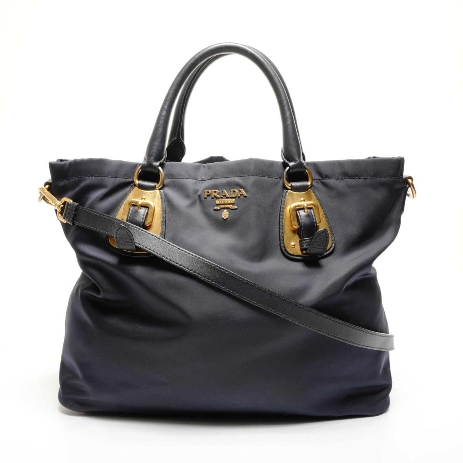 Nylon Prada Tote Bag: Nylon Prada Tote Bag This listing features Nylon Prada Tote Bag. Item specifics are provided below. Item Specifics: Brand: Prada Type: Tote Bag Material: Nylon Color: Navy Gender: Women Size (Hxwxd):