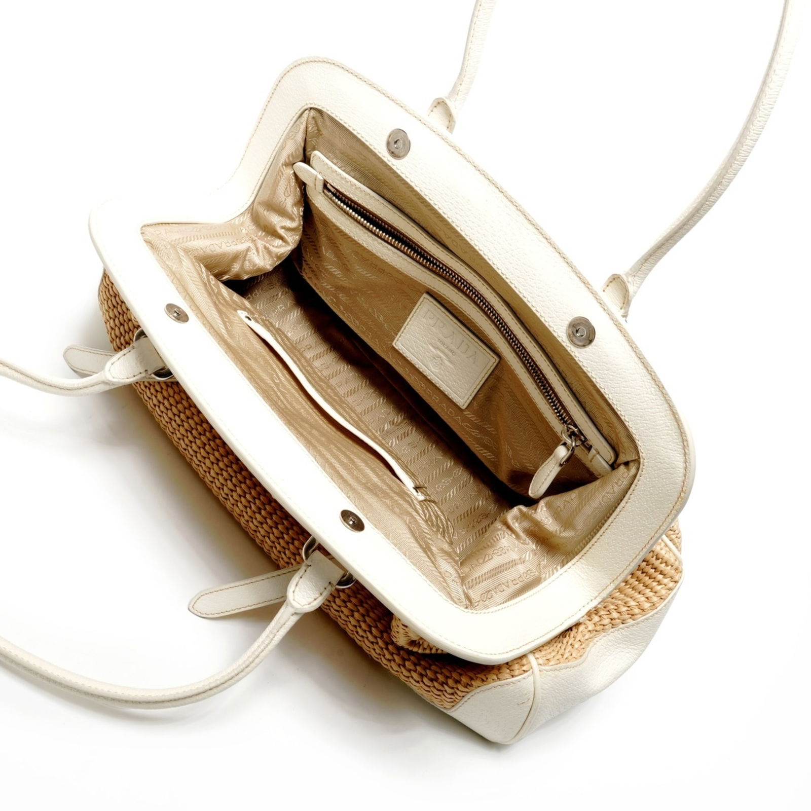 Raffia Prada Handbag - 11