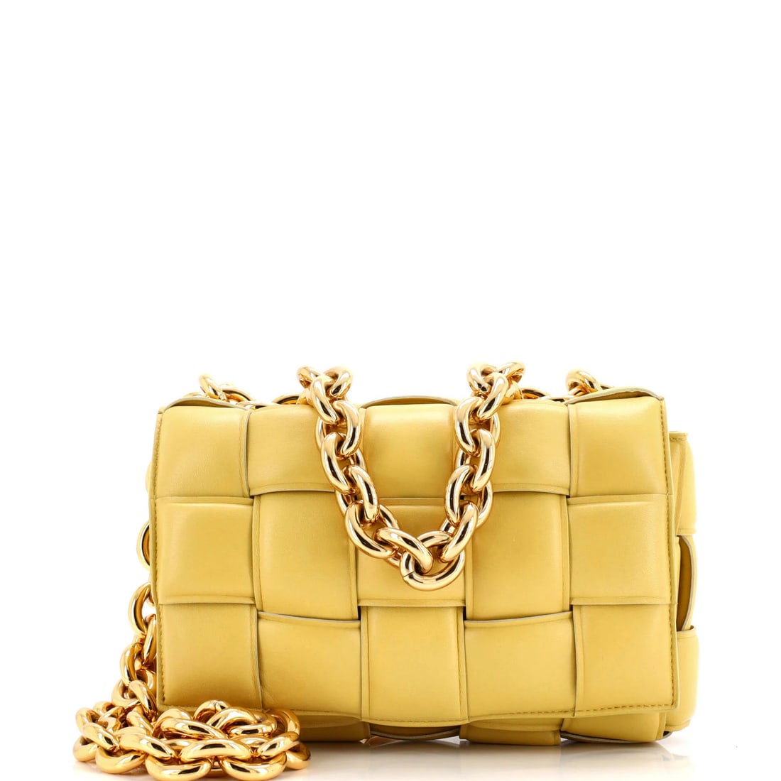 Leather Bottega Veneta Cassette Chain Crossbody Bag Padded Maxi Intrecciato (1 of 7)