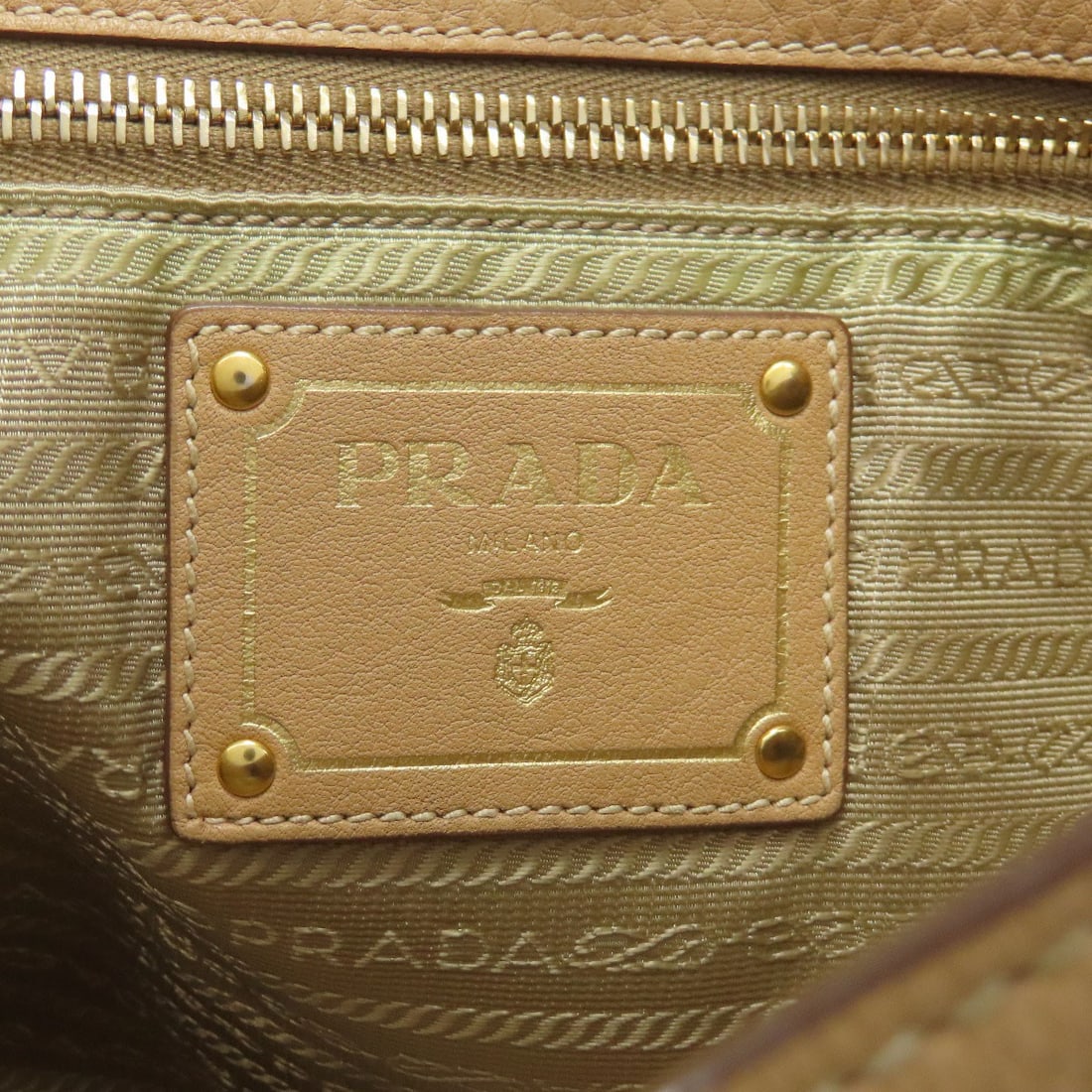 Leather PRADA logo Handbag - 6