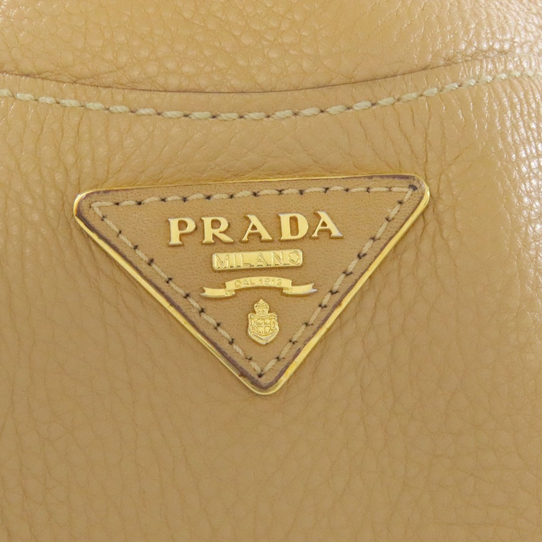 Leather PRADA logo Handbag - 9