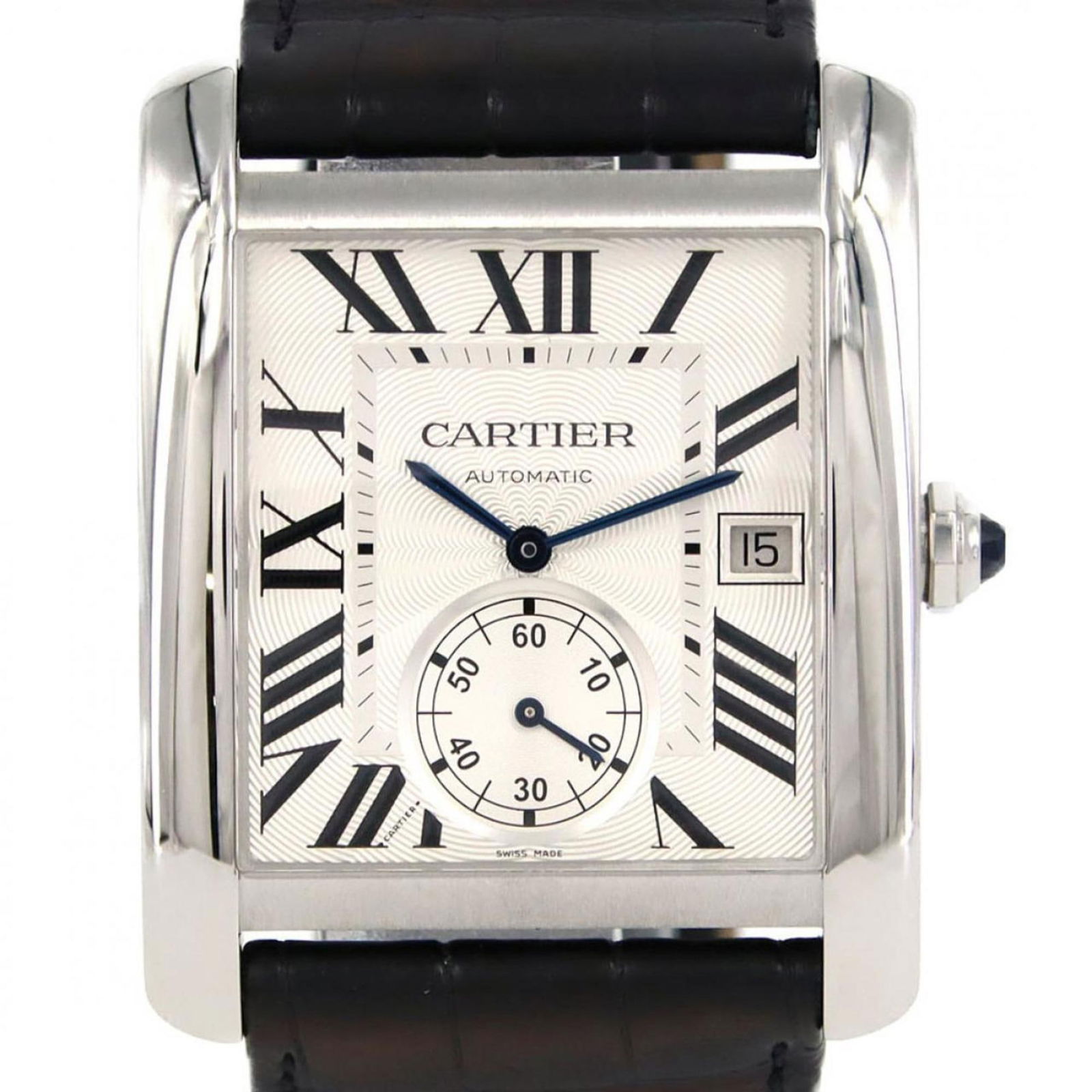 Wristwatch Cartier: Wristwatch Cartier This listing features Wristwatch Cartier. Item specifics are provided below. Item Specifics: Brand: Cartier Type: Wristwatch Gender: Men Material (Case): Stainless Steel Material (B