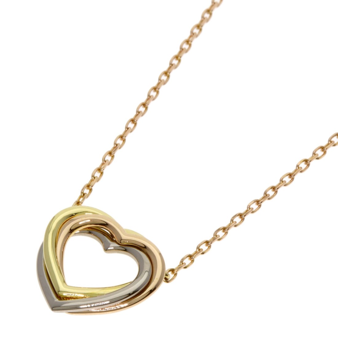 Gold CARTIER Trinity heart Necklace K18 Pink Gold K18 White: Gold CARTIER Trinity heart Necklace K18 Pink Gold K18 White This listing features Gold CARTIER Trinity heart Necklace K18 Pink Gold K18 White. Item specifics are provided below. Item Specifics: Brand: