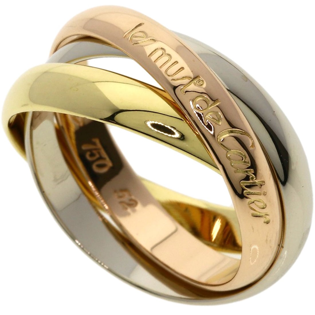 Gold CARTIER Trinity #52 Ring K18 Yellow Gold 18K Pink: Gold CARTIER Trinity #52 Ring K18 Yellow Gold 18K Pink This listing features Gold CARTIER Trinity #52 Ring K18 Yellow Gold 18K Pink. Item specifics are provided below. Item Specifics: Brand: CARTIER S