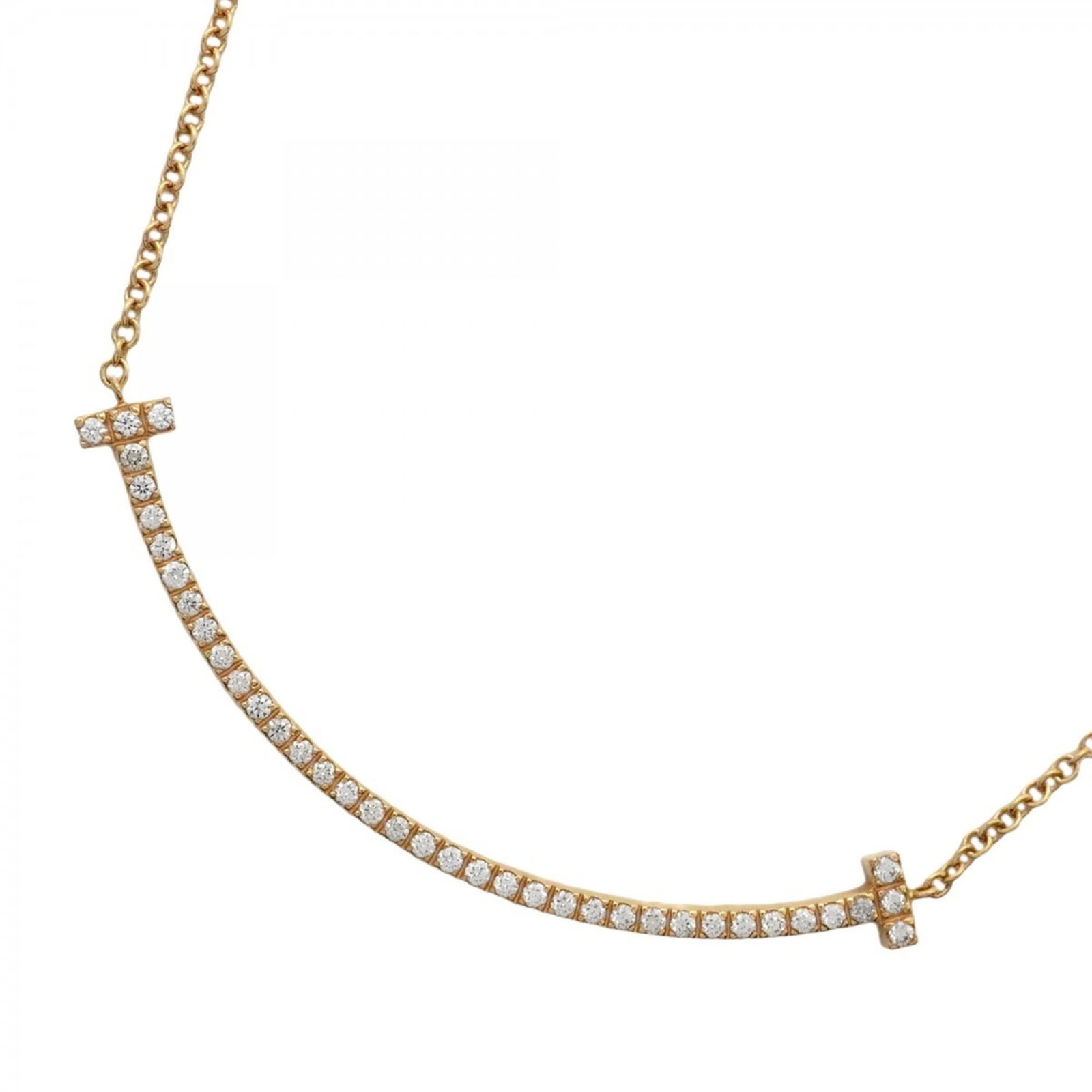 Women Tiffany T Smile Small Necklace in 18K Pink Gold with Diamonds for: Women Tiffany T Smile Small Necklace in 18K Pink Gold with Diamonds for This listing features Women Tiffany T Smile Small Necklace in 18K Pink Gold with Diamonds for. Item specifics are provided below