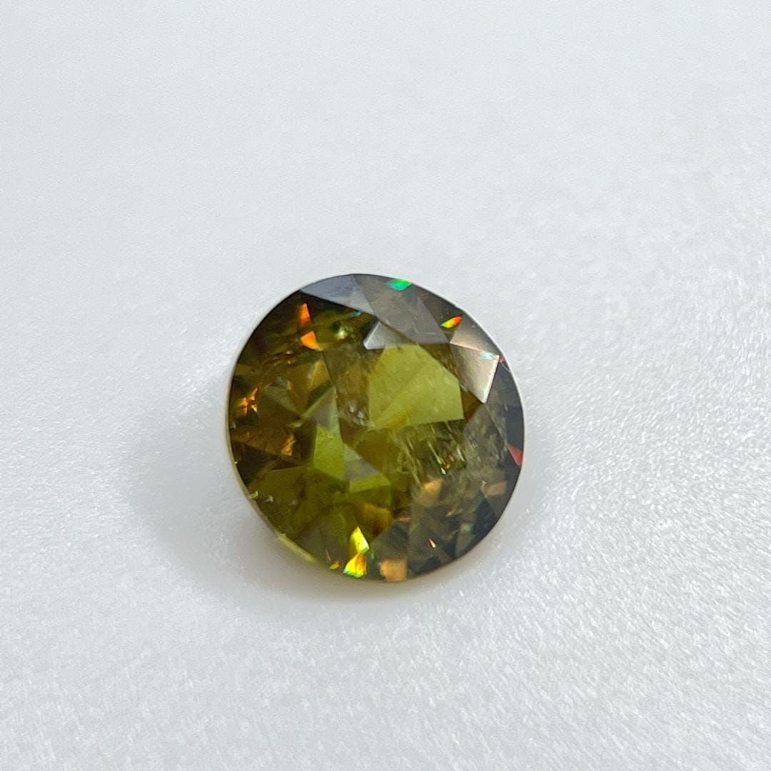Loose Garnet Gemstone - Round 3.267ct Green SI (1 of 1)