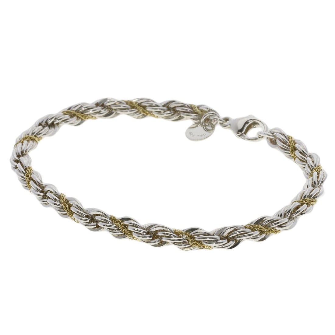 Gold TIFFANY&Co. Screw Twist Bracelet Silver 18K Yellow (1 of 6)