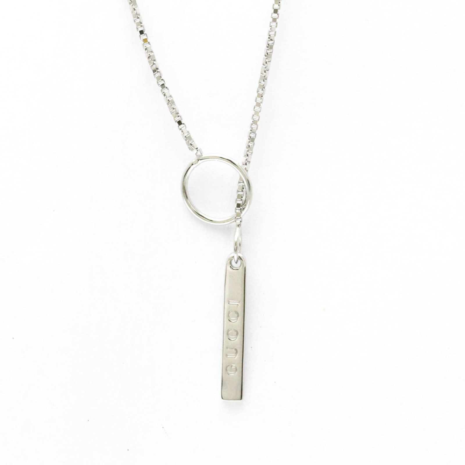 Women Fashion Pendant Necklace (Silver) - Gucci Lariat Necklace White Gold (18K) No Stone Men: Women Fashion Pendant Necklace (Silver) - Gucci Lariat Necklace White Gold (18K) No Stone Men This listing features Women Fashion Pendant Necklace (Silver) - Gucci Lariat Necklace White Gold (18K) No