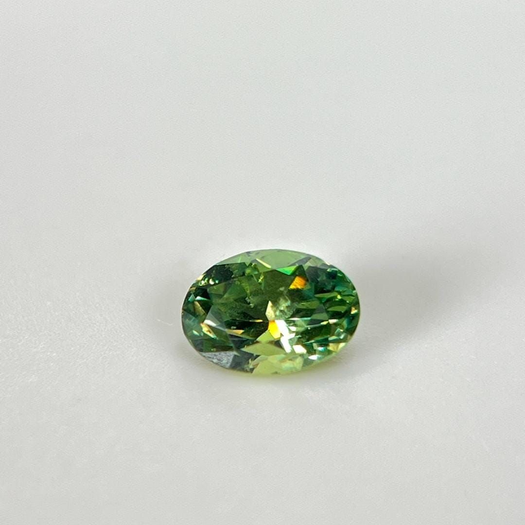 Loose Garnet Gemstone - Oval 1.374ct Green SI: Loose Garnet Gemstone - Oval 1.374ct Green SI This listing features Loose Garnet Gemstone - Oval 1.374ct Green SI. Item specifics are provided below. Item Specifics: Type: Garnet Carat: 1.374 Cut: Fac
