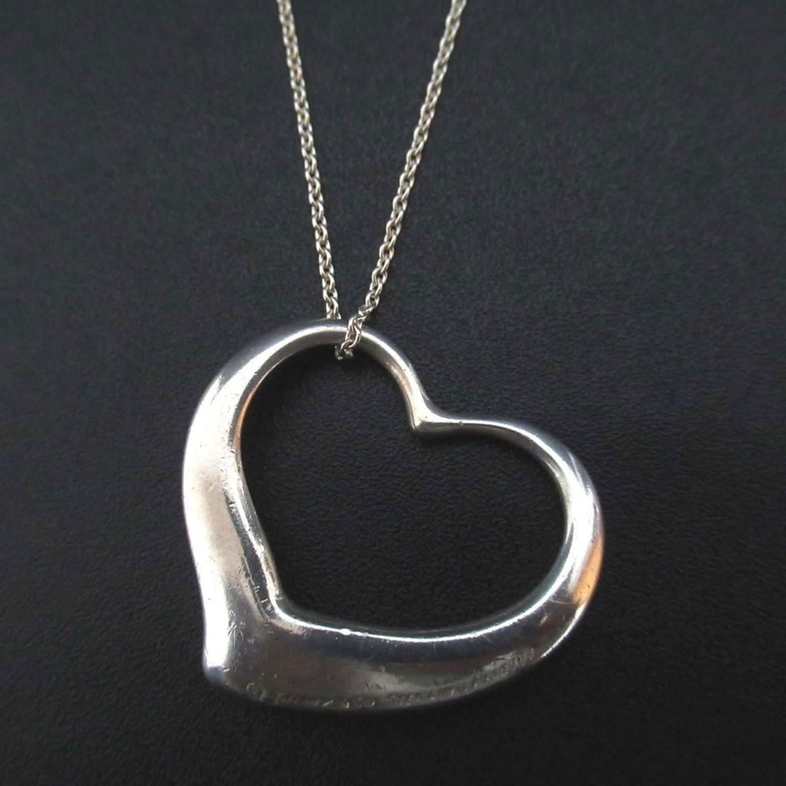 Women Tiffany & Co. Elsa Peretti Open Heart Large Long Necklace in 925 SV Silver for: Women Tiffany & Co. Elsa Peretti Open Heart Large Long Necklace in 925 SV Silver for This listing features Women Tiffany & Co. Elsa Peretti Open Heart Large Long Necklace in 925 SV Silver for. Item sp