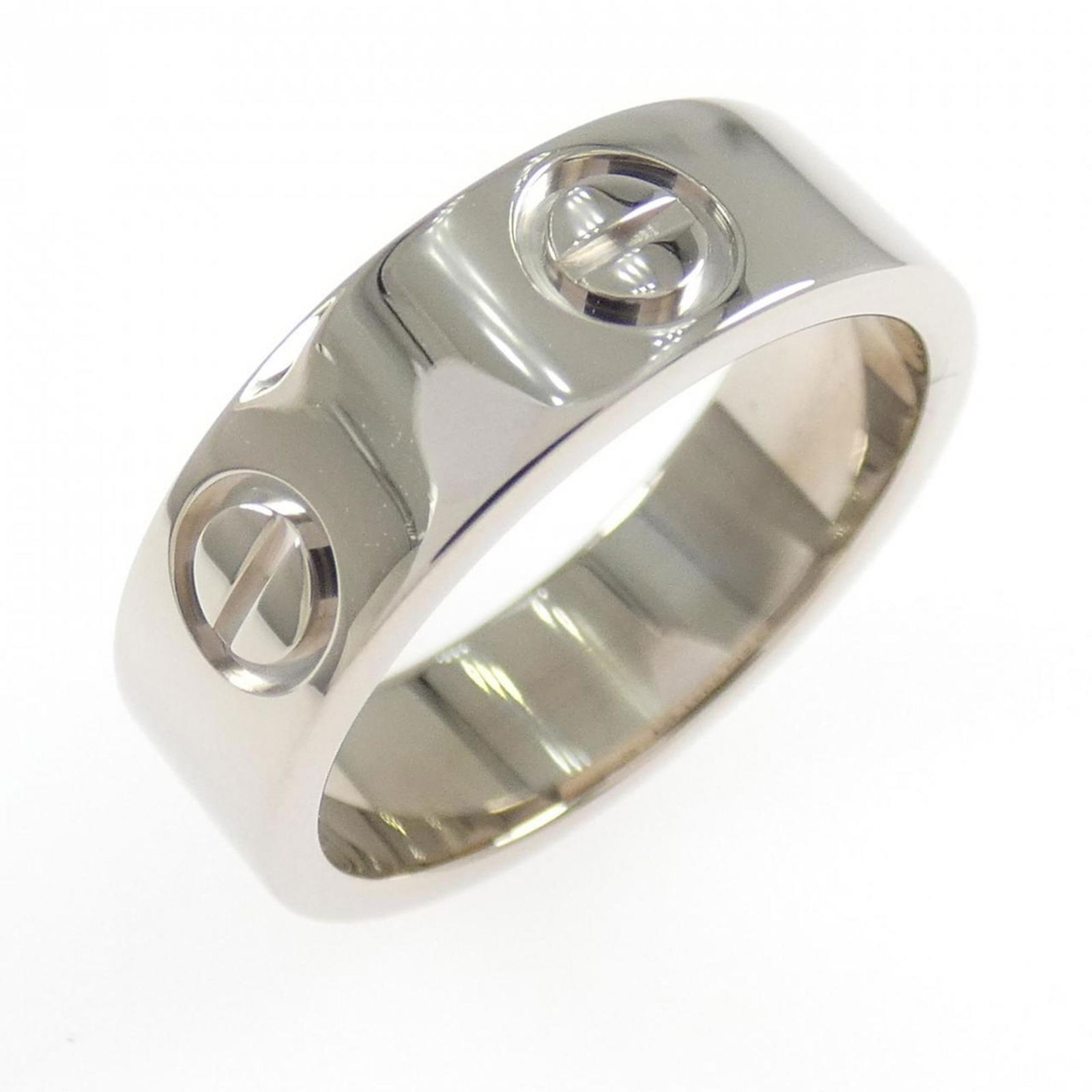 (18K) Cartier Band Ring White Gold: (18K) Cartier Band Ring White Gold This listing features (18K) Cartier Band Ring White Gold. Item specifics are provided below. Item Specifics: Brand: Cartier Type: Band Ring Gender: Women Color: Whit