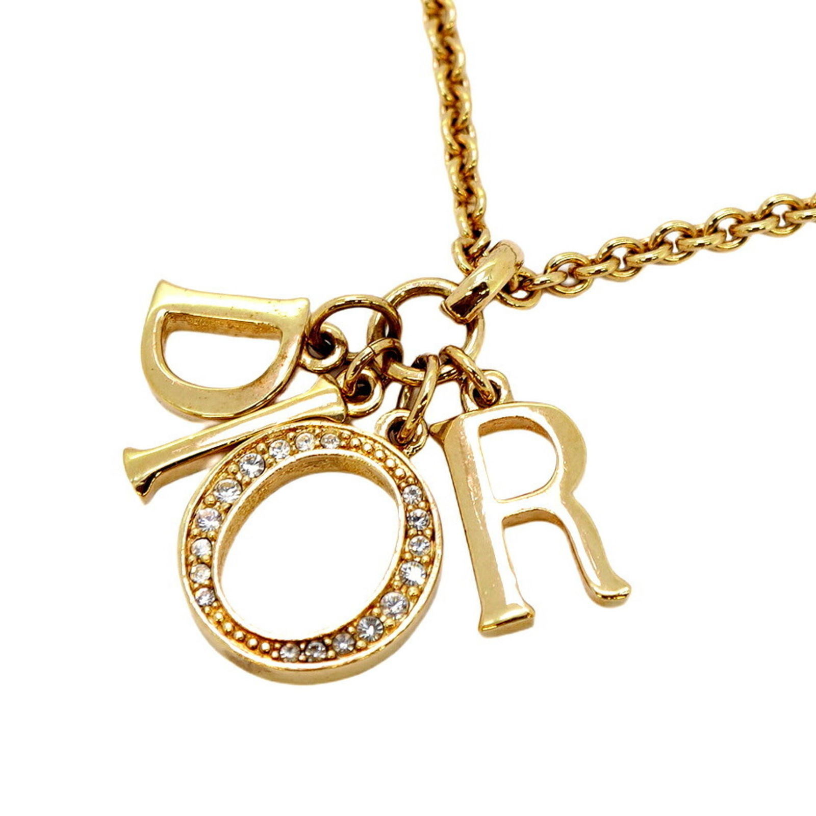 GP plated rhinestone gold for women - Christian Dior necklace (1 of 5)