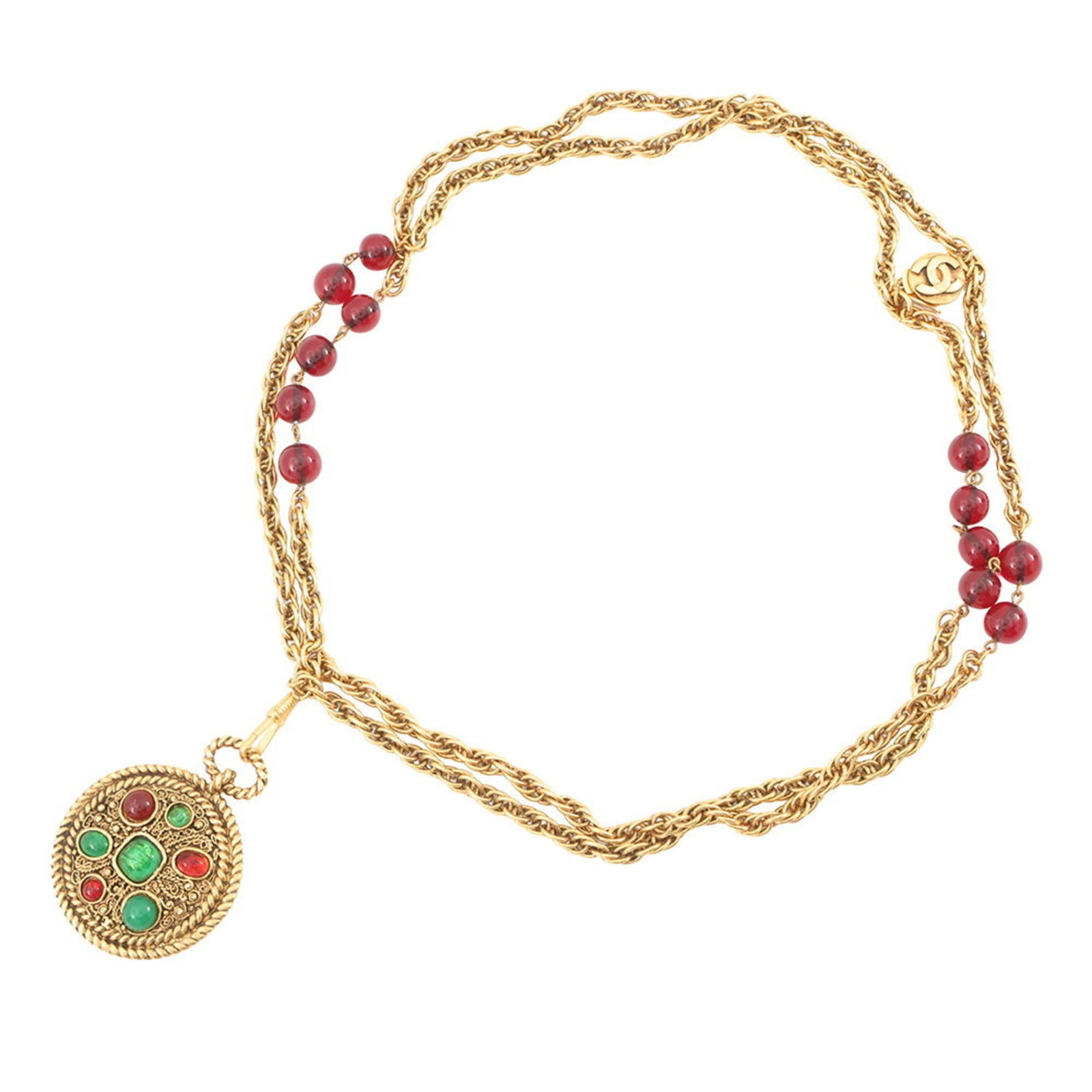 CHANEL Gripoix Coco Mark Metal Necklace: CHANEL Gripoix Coco Mark Metal Necklace This listing features CHANEL Gripoix Coco Mark Metal Necklace. Item specifics are provided below. Item Specifics: Brand: Chanel Necklace Type: Necklace