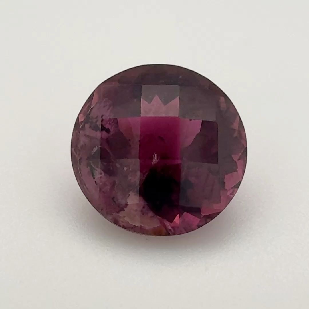 Loose Tourmaline Gemstone - Round 3.905ct Red MI (1 of 1)