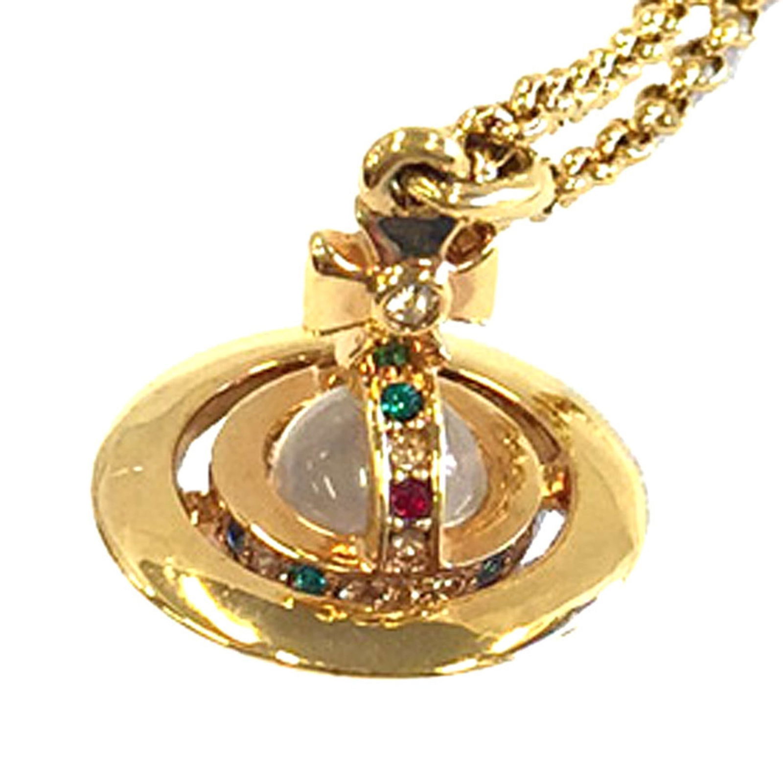 Rhinestones Vivienne Westwood Petite Orb Pendant Necklace in Gold with: Rhinestones Vivienne Westwood Petite Orb Pendant Necklace in Gold with This listing features Rhinestones Vivienne Westwood Petite Orb Pendant Necklace in Gold with. Item specifics are provided below.