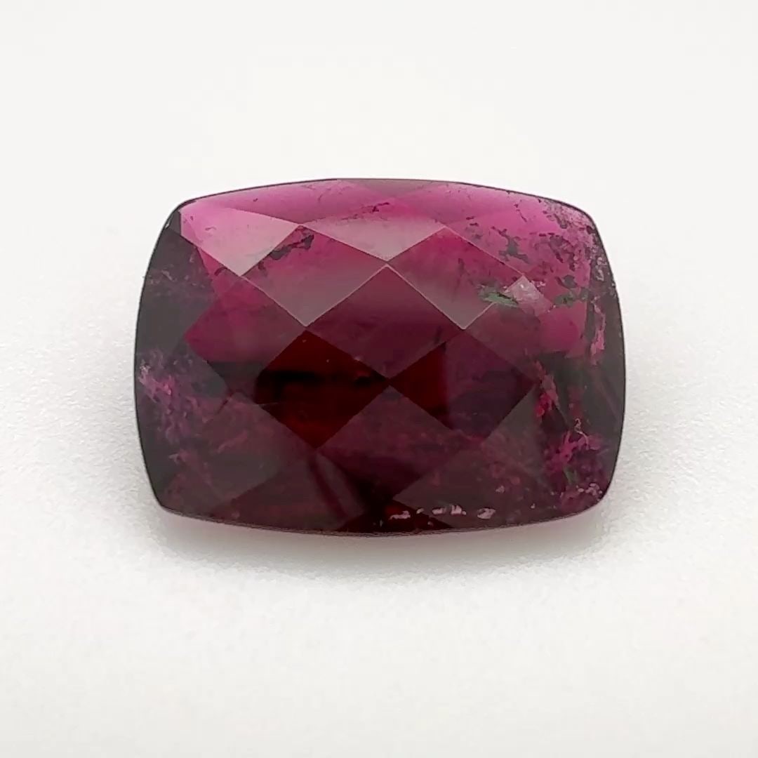 Loose Tourmaline Gemstone - Cushion 3.705ct Red MI (1 of 1)