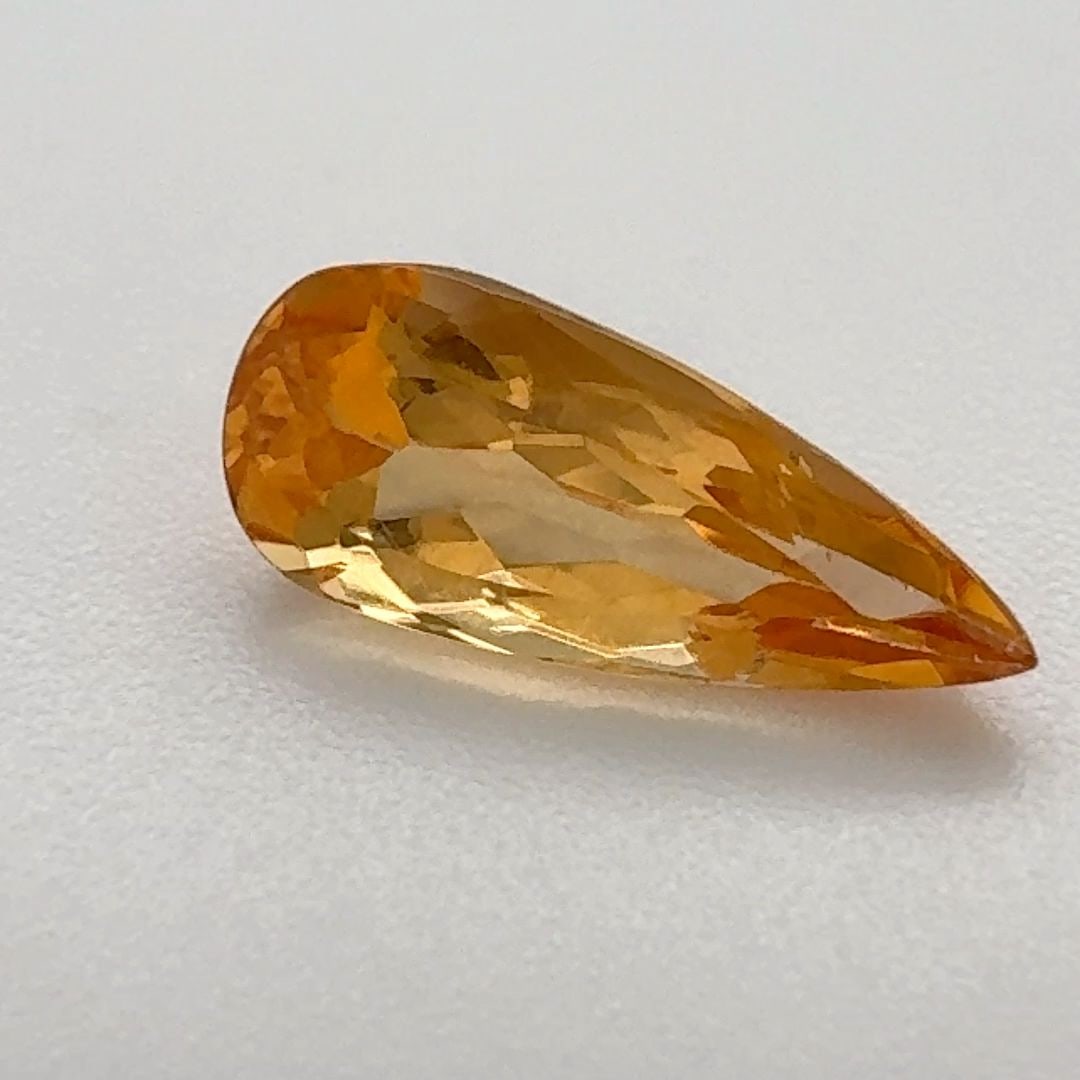 Loose Topaz Gemstone - Pear 1.375ct Orange EC (1 of 1)