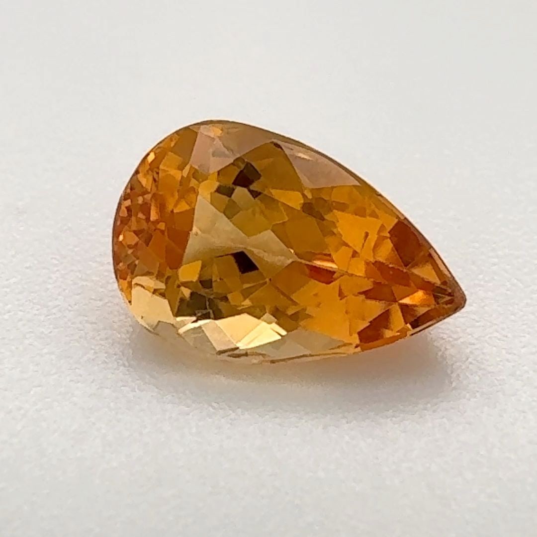 Loose Topaz Gemstone - Pear 1.315ct Orange EC (1 of 1)