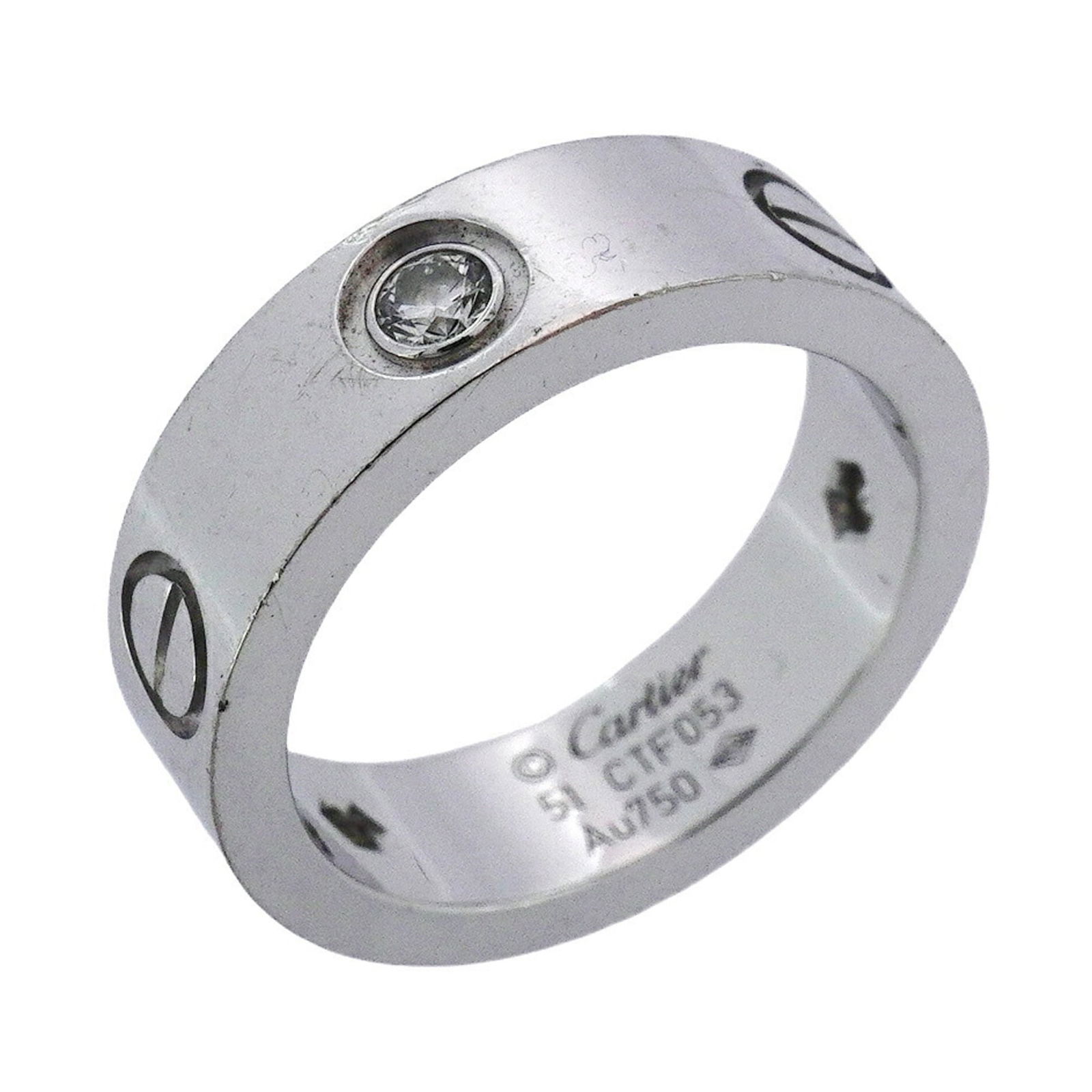 (18K) Cartier Band Ring White Gold (1 of 8)