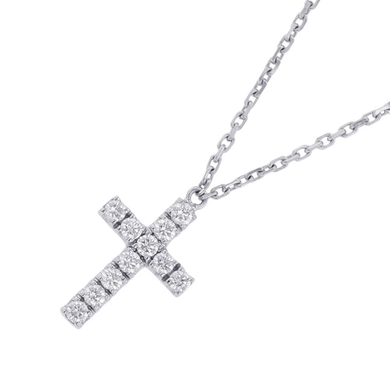 B7221700. - Cartier Cross Necklace with 11 Diamonds - 0.13ct Total - 18K White Gold: B7221700. - Cartier Cross Necklace with 11 Diamonds - 0.13ct Total - 18K White Gold This listing features B7221700. - Cartier Cross Necklace with 11 Diamonds - 0.13ct Total - 18K White Gold. Item spec