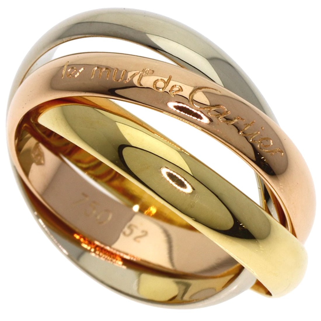Gold CARTIER Trinity #52 Ring K18 Yellow Gold K18 White: Gold CARTIER Trinity #52 Ring K18 Yellow Gold K18 White This listing features Gold CARTIER Trinity #52 Ring K18 Yellow Gold K18 White. Item specifics are provided below. Item Specifics: Brand: CARTIER