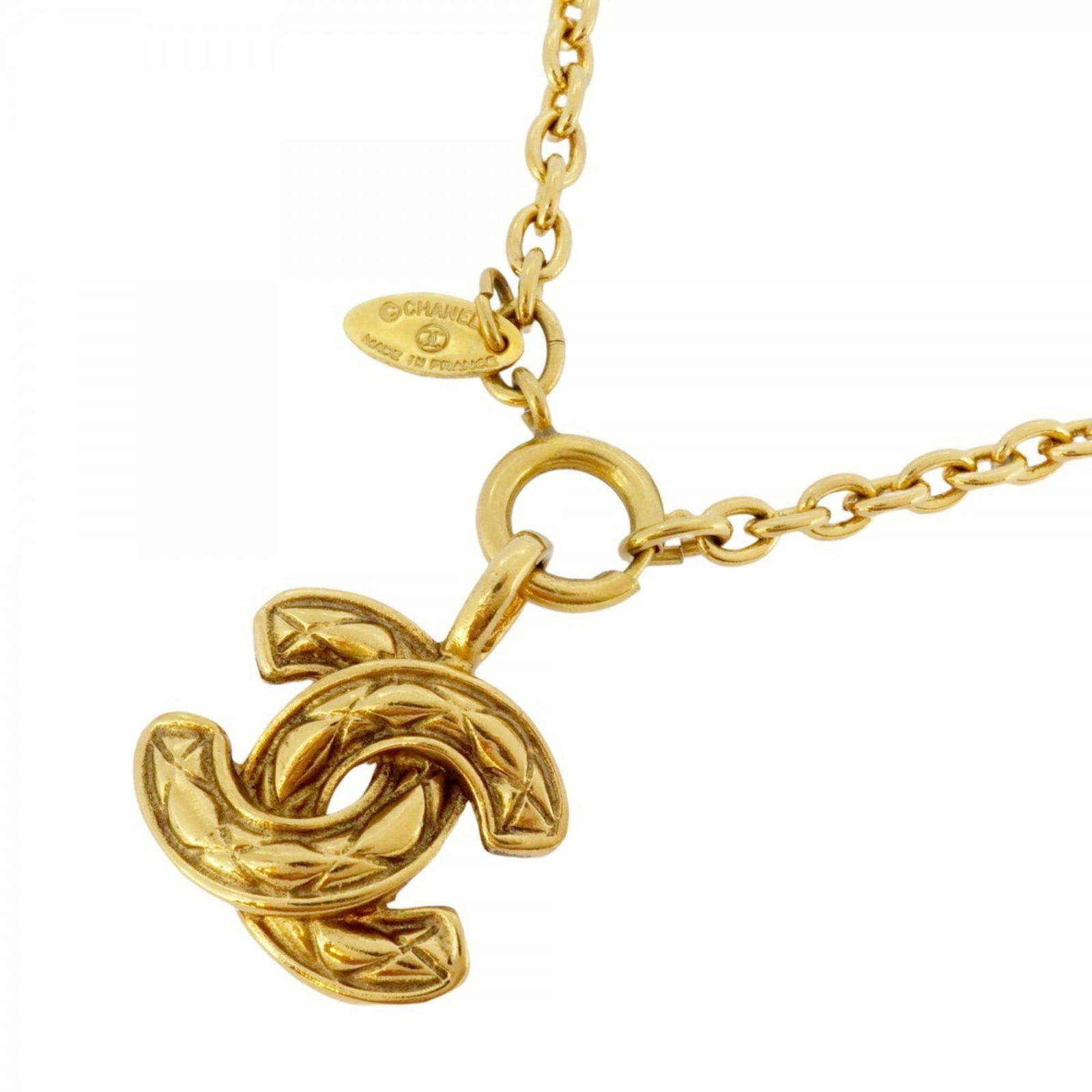 Women's - Chanel Coco Mark Matelasse Necklace - GP Plated - Gold: Women's - Chanel Coco Mark Matelasse Necklace - GP Plated - Gold This listing features Women's - Chanel Coco Mark Matelasse Necklace - GP Plated - Gold. Item specifics are provided below. Item Specifi